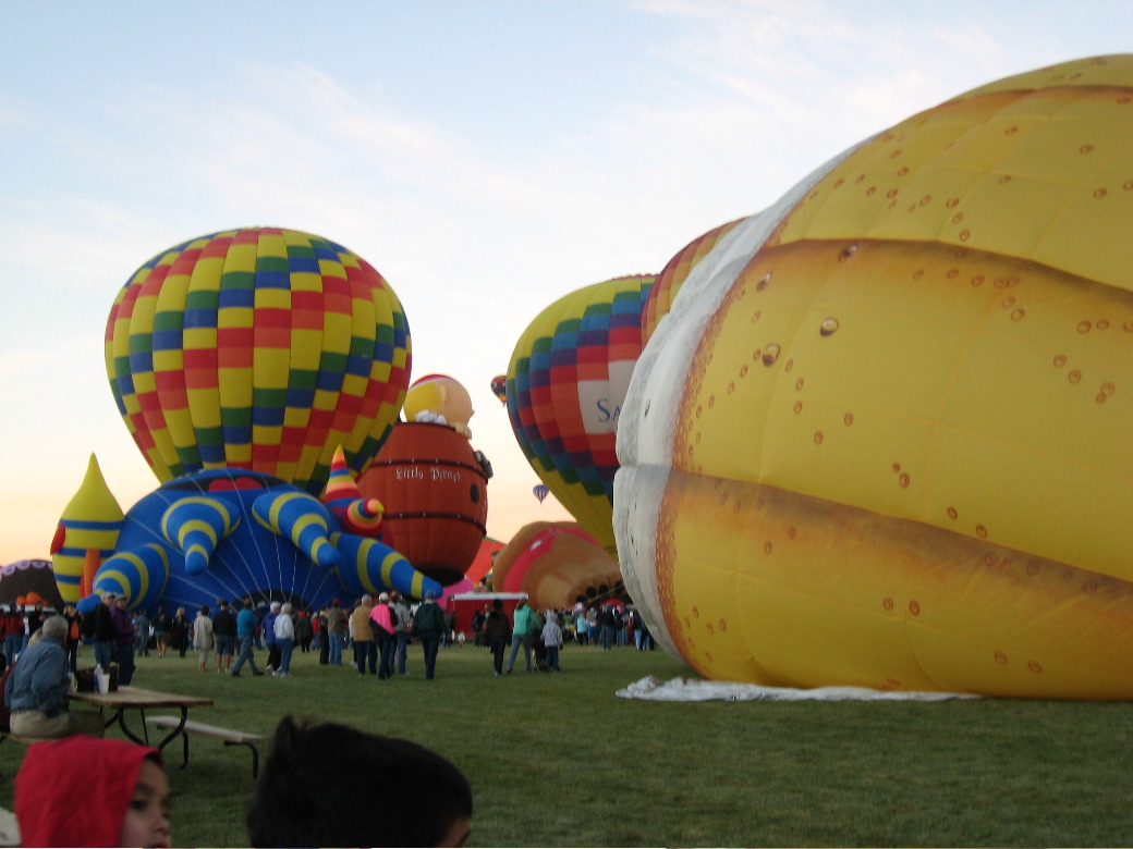 This is a special shapes ascention.  We tend to prefer balloon-shaped balloons, but we seem to only have time to go on days that feature special shapes :).