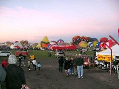 Entering Ballon Fiesta Park at dawn
