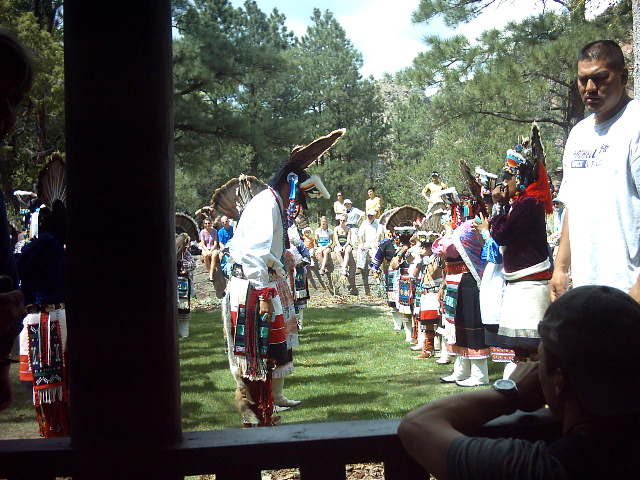 A group of Zuni Indians came to demonstrate some of their dances