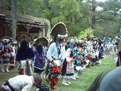 The color and variety of attire was striking