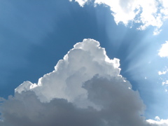 Sun behind clouds