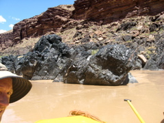 Shiny black gneiss