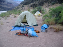 Our bedraggled tent