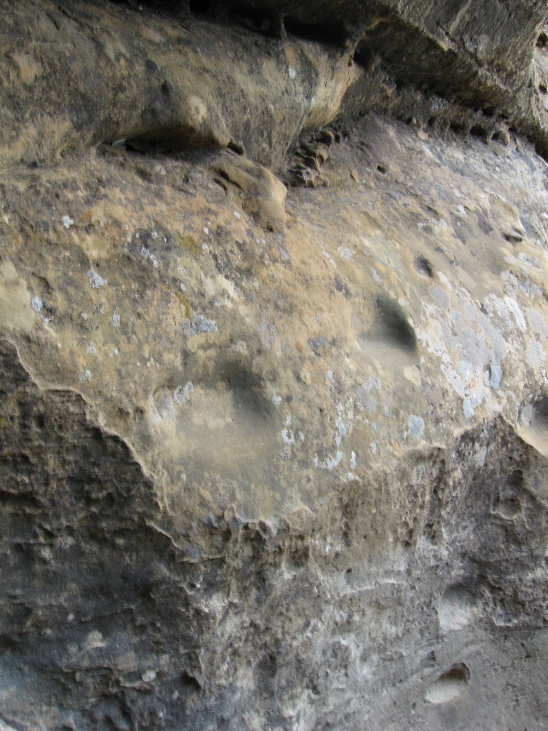 Ancient hand and footholds