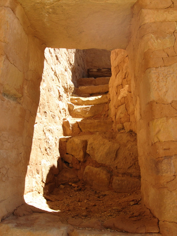 Snall stairway, the first we've seen at Mesa Verde