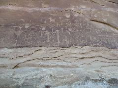 The largest petroglyph wall found at Mesa Verde