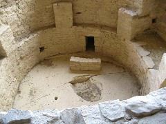 Looking down into the kiva at Balcony  House