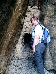 We had to exit through this hole