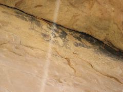 Puebloans mark whether the rock is about to fall
