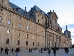 el_escorial-madrid The entrace to the Monestery at El Escorial