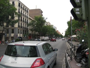 The view north, along Sante Engracia, from approximately Raimundo Lulio