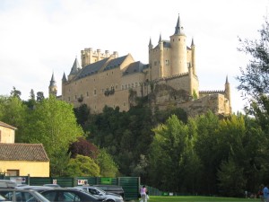 segovia_castle Alcazar viewed from below