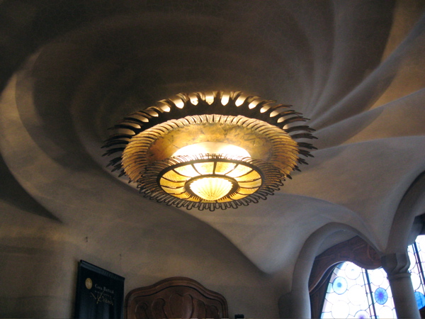 casa batllo interior. A chandelier in Casa Batlló