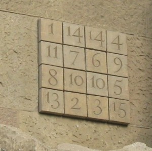 Magic square in stonework at Sagrada Familia