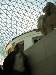 Susan in the new atrium of the British Museum.