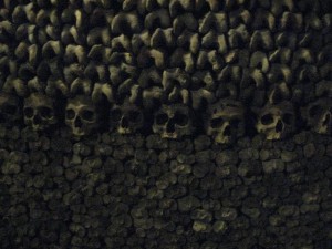 Another close in on the bone and skull walls.