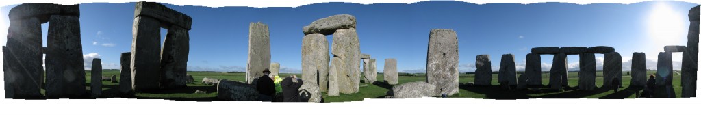 Stonehenge, seen from the center of the circle