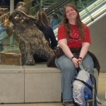 susan_paddington_bear Susan relaxing with our friend, Paddington Bear, as we head out for Wales from -- where else? -- Paddington Station.