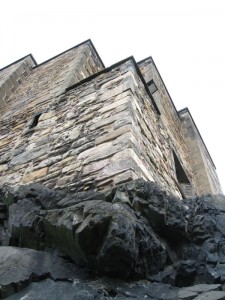The intimidating bulk of the fortress, perched on its promontory of black basalt.