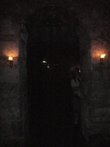 The gloom of the Edinburgh Vaults.